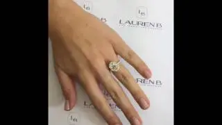 2.06 ct Oval Diamond Halo Engagement Ring in Yellow Gold