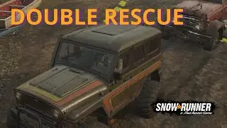 Rescuing Two Stuck Vehicles! 💦 | SnowRunner Mud Challenge