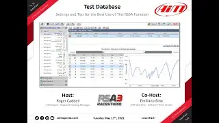 3-20 Race Studio 3 Test Database Function with Emiliano Bina - 5/17/2022