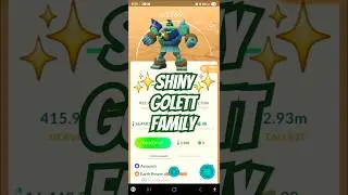✨SHINY Golett Family (Golurk) Pokemon Go! #pokemon #pokemongo #pok&eacute;mongo