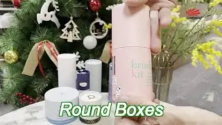 sustainable big kraft paper round box paper cylinder box for gifts packaging