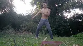 standing corkscrew kick💪