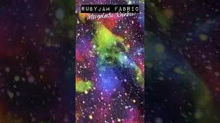 Rubyjam Fabric, Intergalactic Rainbow Galaxy #sewing #fabric #fabricshop #stretchfabric #fabrics