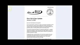 Zion Oil & Gas Update - 01-14-2026 - BIG NEWS! 👀