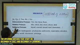 Pronoun in English Grammar | Banking English | Kanchana Mam | Shankar School of Banking