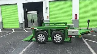 JLG HYDRAULIC DROP DECK TRAILER DELIVERING DOUBLE DOOR REFRIGERATOR DELFIELD 6000XL EDDY SHIPEK 