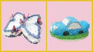 Beautiful Cake Designs  Butterfly 🦋 & Car 🚗 Cake