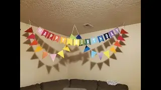 4-Piece Rainbow Happy Birthday Banner Set, Colorful Felt Pennant Flags for Party Decorations  Review
