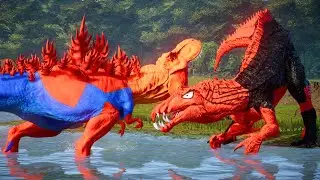 ⚡ Green Lantern Chomper vs Flash I-Rex | Superman T-Rex & Dr. Fate V-Rex Clash! 🦖🔥