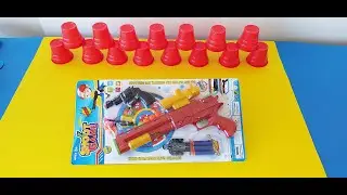 Colorful Weapons Series - Ball and Nerf Thrower Shotgun & Pistol - Toy Gun Unboxing & Testing