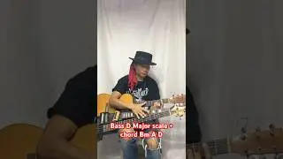 Bass D Major scale + chord Bm A D improvise. #soloartist #solo #guitar