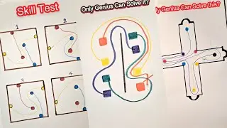 Only Genius Can Solve it?  #dots #shorts #skilltest #art fun #connect  #drawing