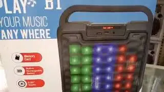 Boxa Portabila Iluminata cu Radio FM SD USB MP3 AUX B19