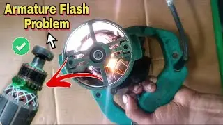 Cm4 cutter machine armature flash problem repair | armature short repair || armature fittings
