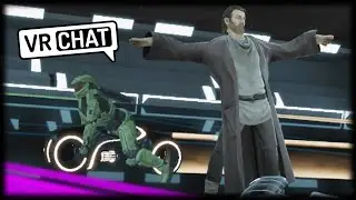 Obi Wan is a Terrible Teammate in VR Tron - VRChat Lightcycle Arena