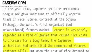 The Dojima Rice Market and the Origins of Futures Trading Case Solution & Analysis