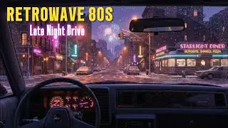 Synthwave Night Drive • Starlight Diner Street 1988 • 80s Retro Music
