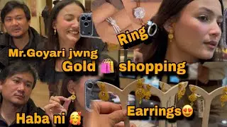 😍Mr. Goyari jng Haba ni gold shopping 🛍️..||PUJA BORO|| Earing //Ring naidng tezpurao 