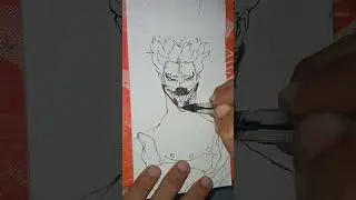 Drawing ZORA BLACK CLOVER using cheap ballpen😁 #shorts #satisfyingvideo #anime #blackclober