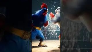 Chicken Vs rabbit 🐇 chicken 🐔 #ai #animals #funny #happy #humor #kids #kidsvideo #love