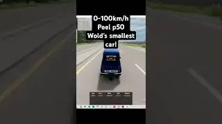 0-100km/h drive Peel p50 | The World smallest Car! #car #small #tiny #england #english #micro