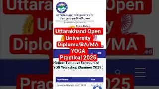 #uou #yoga Diploma/MA/BA Yoga Workshop/Practical 2025