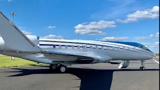 Global 6000 landing LGMK. Strong crosswind. Cockpit view.