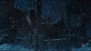 Frozen Snowstorm Winds Circle A Sleeping Castle Beneath A Dark And Timeless Winter Sky