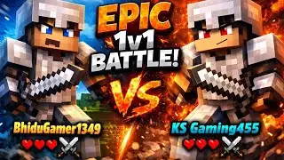 Fight Between Best Friends 😈🔥 | MCPE Iron Armor 1v1 PvP | #minecraft