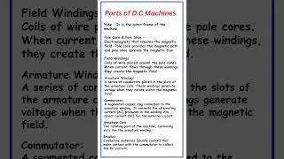 Parts of D.C Machines | D.C Machines Construction