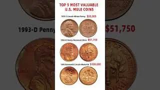 TOP 9 MOST VALUABLE U.S. MULE COINS (1) #coin #rarecoins #errorcoin #penny #dime #numismatic