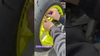 Custom rim decals from Untapped Customz #diy #customdecals #rimstickers #motorcycle
