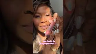 New Patrick Ta Plumping Lip Gloss Tryon 🫦 #patrickta #newmakeup #lipgloss #pinkmakeup