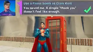 Use a Phone Booth As Clark Kent -  Unlock Superman Style - Fortnite