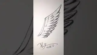 how to draw angle wings #sketch #viral #trending