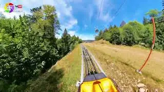 Luge sur rails au Col de la Faucille, Monts-du-Jura