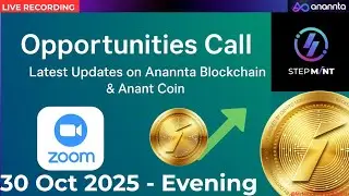 Opportunities Call | Latest Updates on Anannta Blockchain & Anant Coin | Mr Mint | MNT |