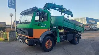 MERCEDES 1722 4X4 KIPPER CRANE V6 ENGINE MANUAL GEARBOX FULL STEEL SPRING