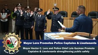 Mayor Hector C. Lora Promotes Passaic Police Captains & Lieutenants - Swearing In