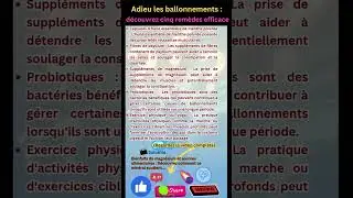 Adieu les ballonnements : d&eacute;couvrez cinq rem&egrave;des efficaces
