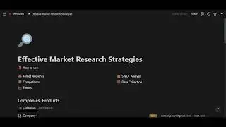 The Ultimate Notion Market Research Template