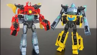 Обзор Transformers Earthspark CyberCombiners Bumblebee & Mo Malto и Terran Twitch & Robby Malto