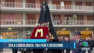 CANOSA DI PUGLIA   Sfila l’Addolorata  Tra fede e devozione  TG Teleregione 01 04 2023