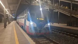 Jízda vlakem Mravenec ze stanice Praha-Vysočany do stanice Praha-Rajská zahrada. (813 201-1)