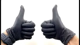 Luva Nitrílica Black Profissional Proteção Agente Químico