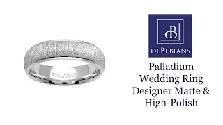 Palladium Wedding Ring Designer Matte & High Polish