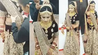 Real bridal double Dupatta setting (step by step)