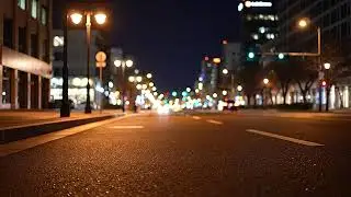 Serene Urban City Night Ambience with Calm Roads and Silence
