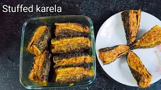 Stuffed Karela| Recipe|चटपटा मसालेदार भरवां करेला|food #indianfood #cooking