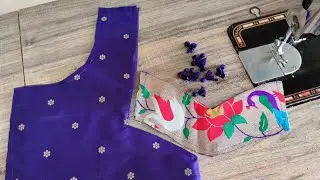 Beautiful back neck blouse design|paithani saree blouse design |potali button blouse design